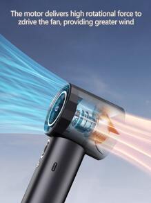 AOYI Portable Fan Handheld, Mini Turbo Fans, Summer Personal Cooling Fan, 1-100 Speed Adjustable, 1800mAh Rechargeable Battery, Strong Wind, Digital Display, For Work, Study, Home, Office, Travel, Beach, Vacation