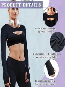 1 Stück Damen Schulter- und Armabdeckung - atmungsaktiv, leicht, kühl, geeignet für Sommersport und -aktivitäten, universell einsetzbar, geeignet für Tennis und mehr, Sportkühlung | minimalistisches Design | leichte Abdeckung, Sport-BH-Abdeckung