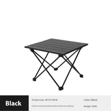 Une table de camping pliante, table de plage portable, petite table de pique-nique à dos en aluminium pour la cuisine en plein air, le barbecue, la randonnée, l'aviron et les voyages, disponible en différentes tailles