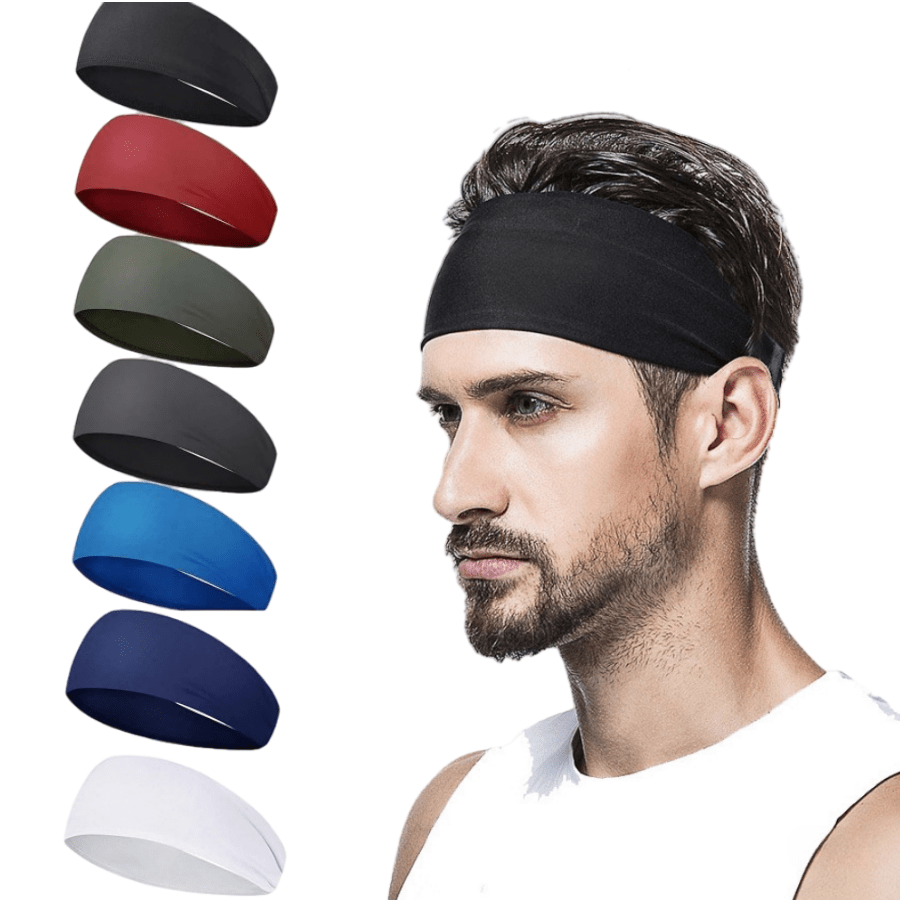 1pc Men's Yoga/Fitness Quick Dry Sweatband, Moisture Wicking Sports Headband For Running, Cycling, Sweat Absorbing, Stretch, Multi Color Options