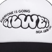 1pc Women's Fashionable Cartoon Letters Embroidery Hip Hop Cap, Fashionable Outdoor Adjustable Sun Protection Lovers Baseball Cap Snapback Hat For Spring, Summer, Autumn And Winter