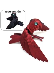 Muñeco de peluche con figura de loro pájaro animal impreso en 3D, con articulaciones flexibles, decoración coleccionable creativa para el hogar, oficina, coche, regalo ideal para Navidad y Halloween