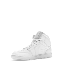 Air Jordan 1 Mid 滑板鞋白色运动鞋经典时尚运动鞋跑步健身校园简约鞋 DV0991-111 - 白色 - 查看 2