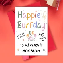 1 pezzo Carta d'auguri divertente e creativa, biglietti d'auguri per compleanni di cani e gatti, adatti a tutte le occasioni come regali di compleanno, rientro a scuola, forniture scolastiche