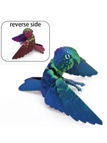 Muñeco de peluche con figura de loro pájaro animal impreso en 3D, con articulaciones flexibles, decoración coleccionable creativa para el hogar, oficina, coche, regalo ideal para Navidad y Halloween