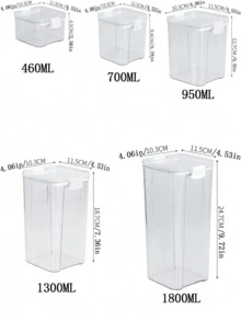 1 Pc Acrylic Grain Container Storage Can, Sealed Food Storage Container, Suitable For Kitchen And Pantry Organization, Grain Storage Container Set - Clear - View 2