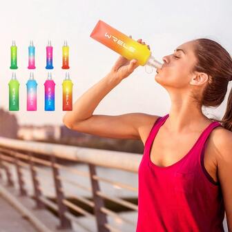 WRELS 1 件装 250 毫升/500 毫升软瓶折叠式 TPU 水瓶适用于跑步、徒步、骑行