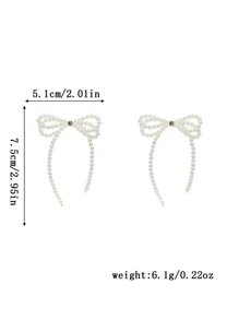 1 Pair Pearl & Butterfly Flower Tassel Earrings
