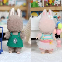 (الملابس فقط) ملابس دمية قطعة واحدة من القماش المخملي 15/17 سم ، فستان حفلة ، بذلة شتوية - دمية تلبيس الملابس - مشاهدة 2