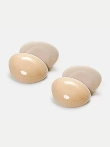 1 Pair Self-Adhesive Bra Pads For Women, Suitable For Bras, Swimwear Or Bikinis, Suitable For Larger Busts, Thickened Invisible, Applicable For Swimwear, Bikinis And Push-Up Bras, Regular Bra Cups - Apricot - View 5