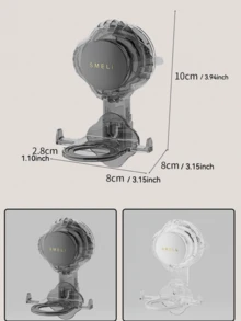 1pc Multi-Layer Slip-Resistant Plastic Shower Caddy | Minimalist White Square Waterproof Bathroom Storage Rack, Organizer For Home - Multicolor - View 9