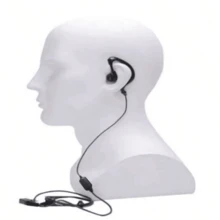Single Wire Earhook Earphone With Microphone Compatible With Baofeng Bf-888s Uv-5r H-777 Rt22 Arcshell Ar-5 Walkie-talkies - Black - View 1