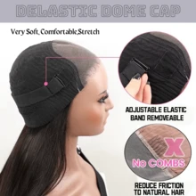 Wear And Go Glueless Wigs Human Hair Pre Plucked Pre Cut 5x5 HD Lace Closure Wigs Human Hair Body Wave 250% Density Human Hair For Women (28Inch) - Natural Black - View 8