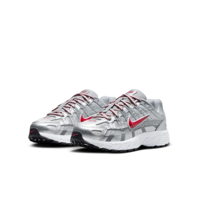Nike P-6000 Comfortable And Versatile Non-Slip And Wear-Resistant Low-Top Children's Running Shoes Silver Gray Youth HV5064-002