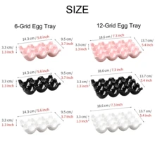 1 khay đựng trứng, hộp đựng trứng bằng gốm, hộp đựng trứng, hộp đựng trứng, đĩa đựng đồ, đồ trang trí nhà bếp, thích hợp cho gia đình, tủ lạnh, nhà bếp - Nhiều màu - Xem 5