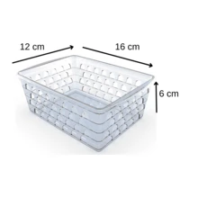 Kit Of 10 Children's Hangers And 10 Pink, Blue, White And Acrylic Organizer Baskets - 透明 - 查看 2