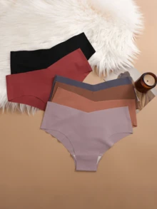 20 Pcs Women's No Show Seamless V-Shape Sexy Comfortable Low Rise Panties - Nhiều màu - Xem 5