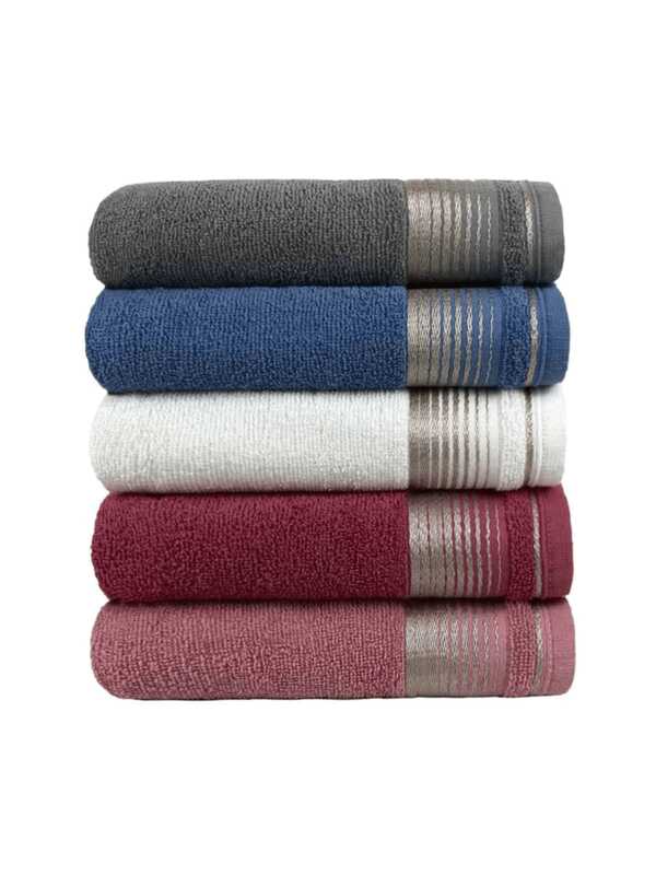 Kit 5 Toalhas de Rosto Quasar Grossa e Grande 350g/m² - 40x70cm - 100% Algodão Menor Preço Disponível