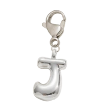 Bubble Silver Letter Cute Necklace Pendant Bag Charm - Lucky Crystal Pendant, Letter A-Z, Best Match For Spring/Summer, Shiny Alloy Bag Charm - Perfect Gift