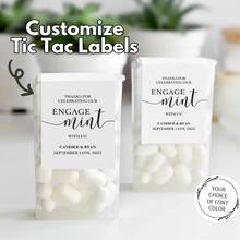 Customize Tic Tac Labels Mint Engagement Party Favors Labels, Vinyl EngageMint Stickers, Custom Mint Favors Stickers, Personalized Mint Engagement Favors Sticker Label Stickers,Art Activities For Student - Style-3 - View 2