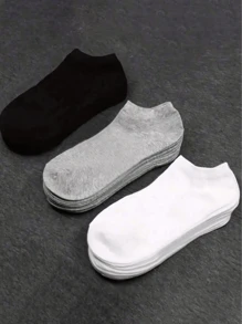 15 pares/10 pares/5 pares/3 pares/1 par de calcetines bajos para hombre de unicolor simple, que absorben la humedad y son invisibles, adecuados para todas las estaciones