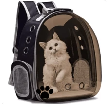 Mochila Pet Astronauta Visão Panorâmica Cachorro Gato Cães Animais Roedores Passáros Acrílico Fumê