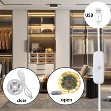 1 Bobina Striscia Luminosa LED 2835 Luce Bianca Calda con Interruttore a Pulsante - Alimentata USB, Bassa Tensione Sicura, Illuminazione Durevole per Fai-da-Te, Camere da Letto, Mobili, Cassettiere e altre Decorazioni
