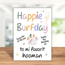 1 pezzo Carta d'auguri divertente e creativa, biglietti d'auguri per compleanni di cani e gatti, adatti a tutte le occasioni come regali di compleanno, rientro a scuola, forniture scolastiche