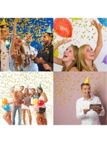 1 件/3 件五彩纸屑炮，多色纸质五彩纸屑炮，派对装饰和礼物，适合婚礼、生日、毕业典礼、周年纪念、新年 - 彩色 - 查看 5