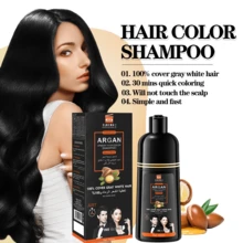 VOJO 1 Chai 420ml Thuốc nhuộm tóc nhanh màu xám phủ màu đen và nâu - Nâu sẫm - Xem 7