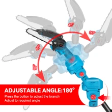 ONEVAN Ensemble de scie à perche télescopique et de sécateurs sans balais, tronçonneuse électrique 3 en 1, ciseaux de scie électrique sans fil, sécateurs, ensemble d'outils d'élagage de jardin