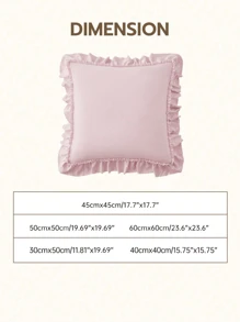 1pc Romantic French Style Ruffled Quilted Envelope Without Filler, Chic Romantic Decorative Throw Pillowcase For Bedroom/Dorm/Sofa/Couch, Gift For Lover, Friend.