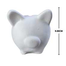 10 Alcancias de cerdito puerquito mini de yeso sin pintar elaboradas a mano - Blanco - Ver 2