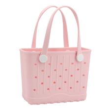 Small EVA Beach Bag Creative Rubber Beach Totes Waterproof Travel Bags Anti-Tilting Handbag For Sports, Pool, Beach,Yoga - Flesh Pink - View 1