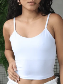 Kit 3 Cropped Women's Tank Top Strappy Basic Summer Suplex - 查看 9