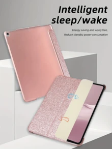 这款三折闪光保护壳兼容 iPad Mini 1/2/3/4/5/6/Mini 7/9.7/10.2/10.5/Air 4/Air 5/第十代/10.9/Pro 11/Air 11 (M2)/Pro 11 (M4)/2024/iPad Air 11 英寸 (M3) 2025/iPad (A16) 11 英寸第十一代 2025。保护壳款式会因型号而异。可能会有少量亮片脱落。保护壳采用 PC 塑料硬壳材质，超薄便携，但不防震。部分型号可能并非全包式，且缺少触控笔插槽。 - 粉色 - 查看 7