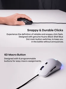 FANTECH فأرة ألعاب سلكية من FANTECH، ذات أزرار ماكرو RGB قابلة للبرمجة 6 بدقة 7200 بكسل في البوصة تصميم مريح لمسك الأظافر، لبداية الألعاب على أنظمة ويندوز، كبل 6 أقدام، حساس بصري دقيق للألعاب، باللون الأسود/الوردي/الأبيض