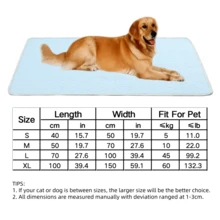 Bardzo duża mata chłodząca dla zwierząt, jedwabna mata do spania dla zwierząt, duża mata chłodząca na lato, zapewnia zwierzętom chłód i wygodę przez całe lato - Niebieski - Zobacz 9