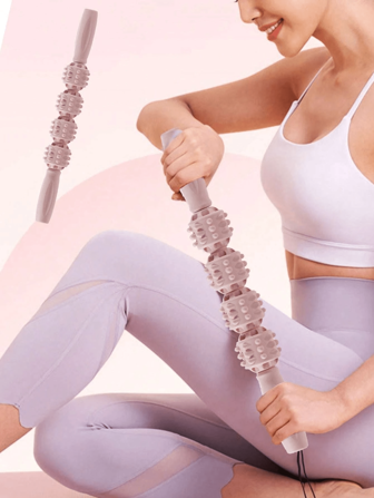 1 件装筋膜肌肉滚轮 - 脂肪团按摩器 - 筋膜滚轮，用于脂肪团和肌肉酸痛 - 颈部、腿部、背部、身体滚轮深层组织按摩棒工具 - 3 个球尺寸版本