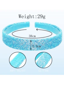 1/10pcs New Glitter Wide-Banded Headband, Colorful Gradient Top Knot Headband, Sweet Headpiece Suitable For Daily Commute, Work, School