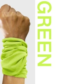 1 pezzo Fascia refrigerante per polso, in tessuto ghiaccio super morbido e traspirante, mantiene fresco, adatto per yoga, sport, palestra, allenamento, campeggio, fitness, running, esercizio (multicolore)