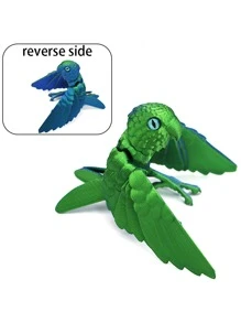 Muñeco de peluche con figura de loro pájaro animal impreso en 3D, con articulaciones flexibles, decoración coleccionable creativa para el hogar, oficina, coche, regalo ideal para Navidad y Halloween
