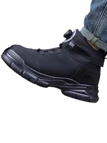 High-Top Safety Work Shoes For Men, Anti-Smash And Anti-Puncture, Lightweight, Breathable, New Style Suitable For All Seasons