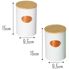 Conjunto Utensílios Porta Pão Biscoitos Café Açúcar