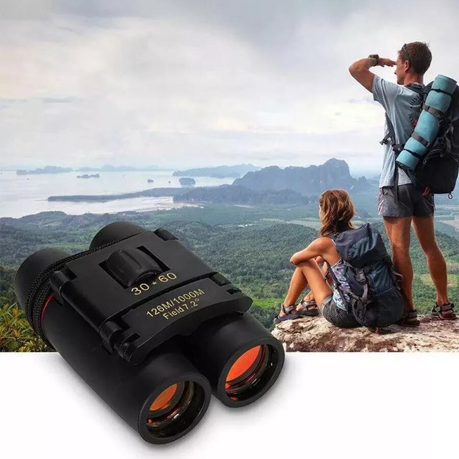 Binoculars 30x60 Zoom Outdoor Travel Compact Folding Telescope - 黑色 - 查看 1