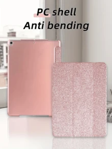 这款三折闪光保护壳兼容 iPad Mini 1/2/3/4/5/6/Mini 7/9.7/10.2/10.5/Air 4/Air 5/第十代/10.9/Pro 11/Air 11 (M2)/Pro 11 (M4)/2024/iPad Air 11 英寸 (M3) 2025/iPad (A16) 11 英寸第十一代 2025。保护壳款式会因型号而异。可能会有少量亮片脱落。保护壳采用 PC 塑料硬壳材质，超薄便携，但不防震。部分型号可能并非全包式，且缺少触控笔插槽。 - 粉色 - 查看 8