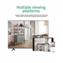 1 pieza Cámara WiFi, con micrófono incorporado, cámara portátil, cámara recargable por USB, cámara con sensor de movimiento, monitoreo de movimiento DV, visión nocturna para , cámara de vigilancia de video adecuada para mascotas familiares. - Negro - Ver 5