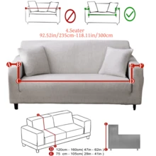 1件装通用牛奶丝面料防滑沙发套，印花简约灰色波点，装饰性强，防宠物抓挠，防尘，可选1/2/3/4座尺寸，四季皆宜
