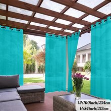4 Panels Elegant Outdoor Waterproof Curtains - Linen Like Translucent Breathable Sheer Curtains, Doly Semi Sheer Quick Dry Easy Slide Draperies For Backyard Patio Verandas, Pool, Pergola, Gazebo, Cabana, Outdoor Decor, Grommet Top - Teal Blue - View 6