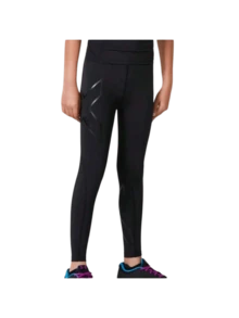 2XU Girl's Compression Tights - Black - View 3